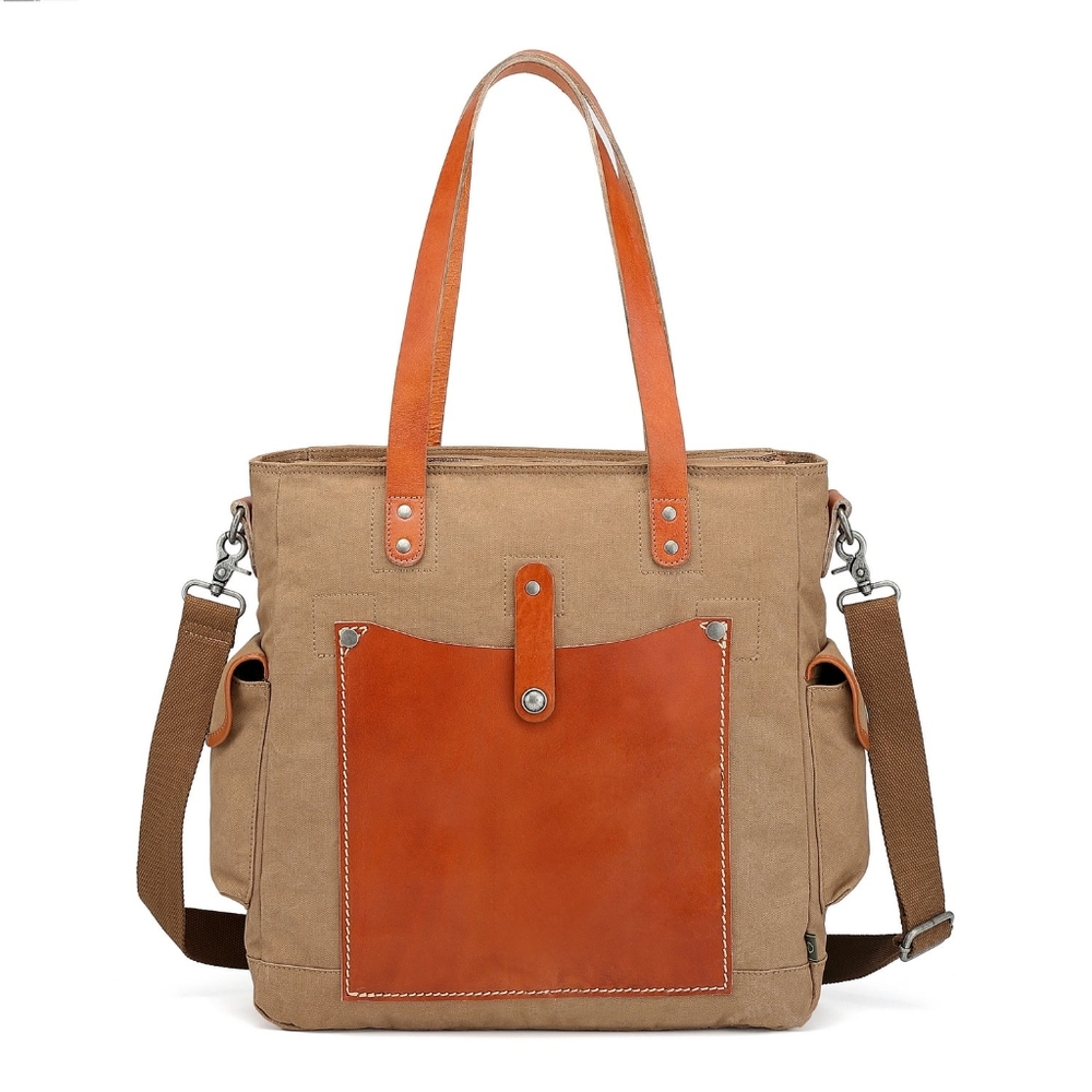 SOLD TSD Brand Super Horse Leather Convertible Tote